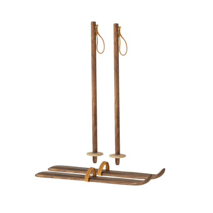 Maileg Dukketilbehør, Ski og skistaver til Mor &amp; Far mus