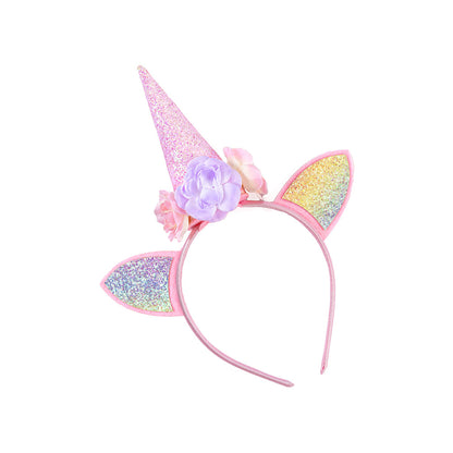 Great Pretenders dyrekostyme, enhjørningkappe og hårbøyle - str. 4-6 år