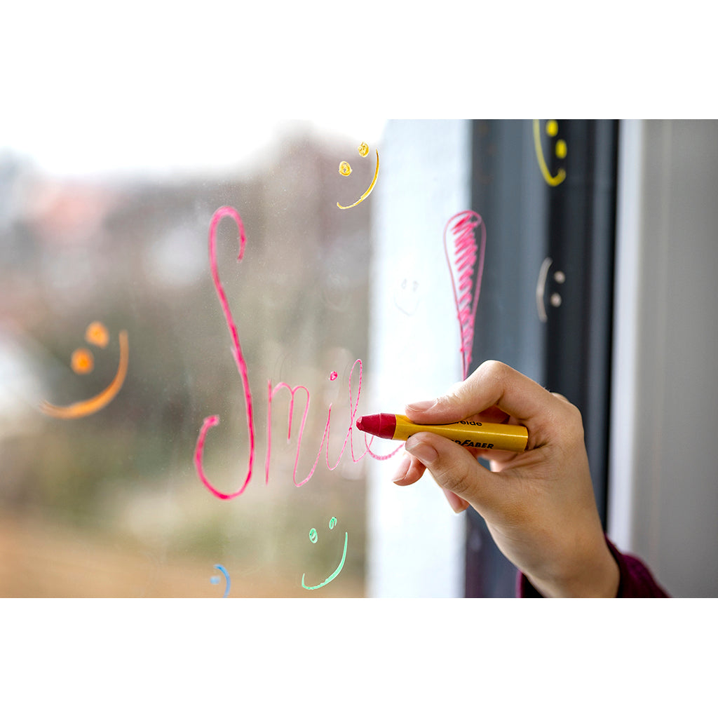 Faber-Castell Vindusfarger/whiteboard, EFA voksfarger - 12 stk