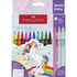 Faber-Castell 10+3 filttuscher og klistermærker med enhjørningetema