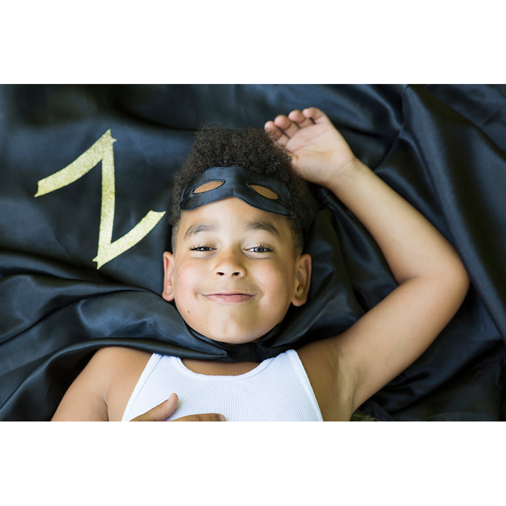 Great Pretenders Zorro kappe og maske, - str. 5-6 år