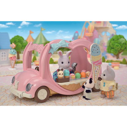 Sylvanian Families isvogn i pink med tilbehør og figurer