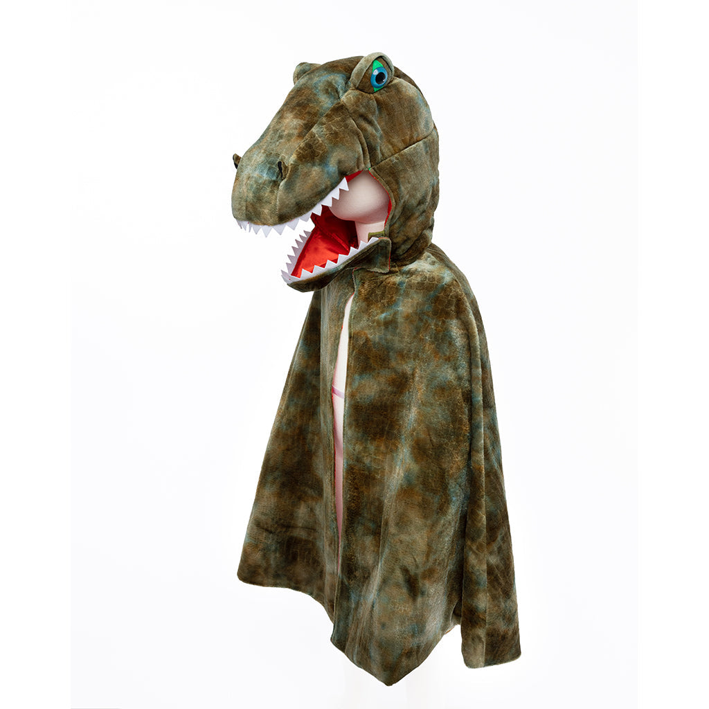 Great Pretenders dyrekostyme, dinosaurkappe, T-Rex - str. 4-6 år