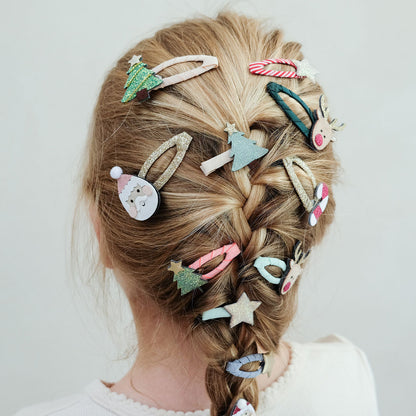 Mimi &amp; Lula - 5 hårspenner – Mini Santa Christmas