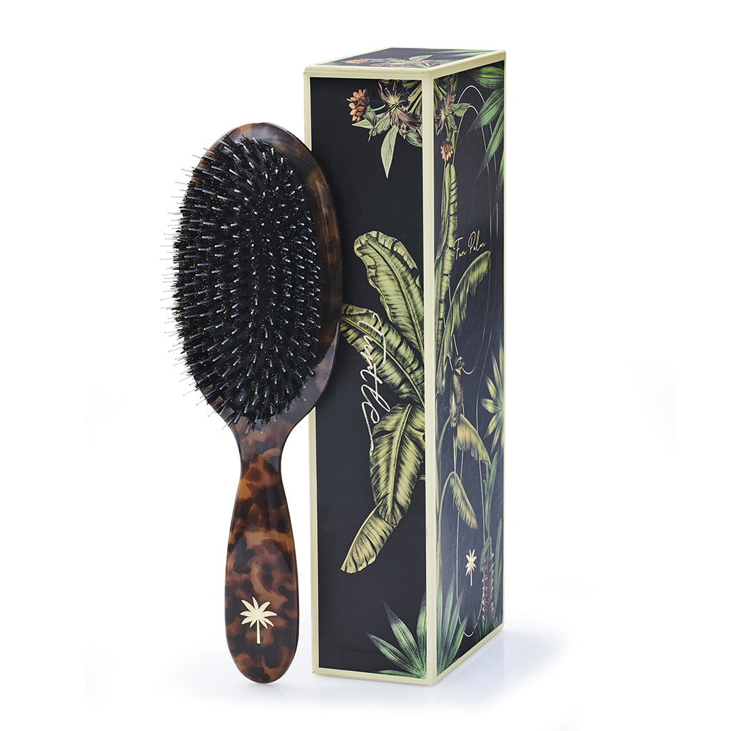 Fan Palm Premium Edition, Villsvin- og nylonbust, medium - Turtle Pattern