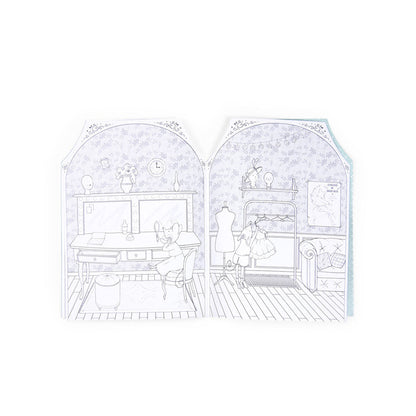 Moulin Roty Malebok med 170 klistremerker, Den lille danseskolen