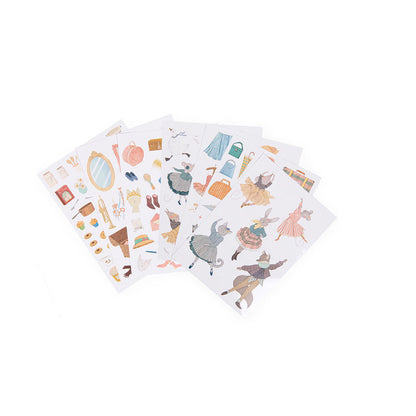 Moulin Roty Malebok med 170 klistremerker, Den lille danseskolen