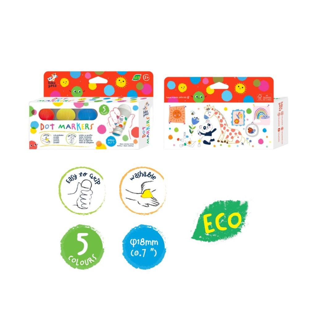 Haku Yoka, Prikkmarkører - Klare farger