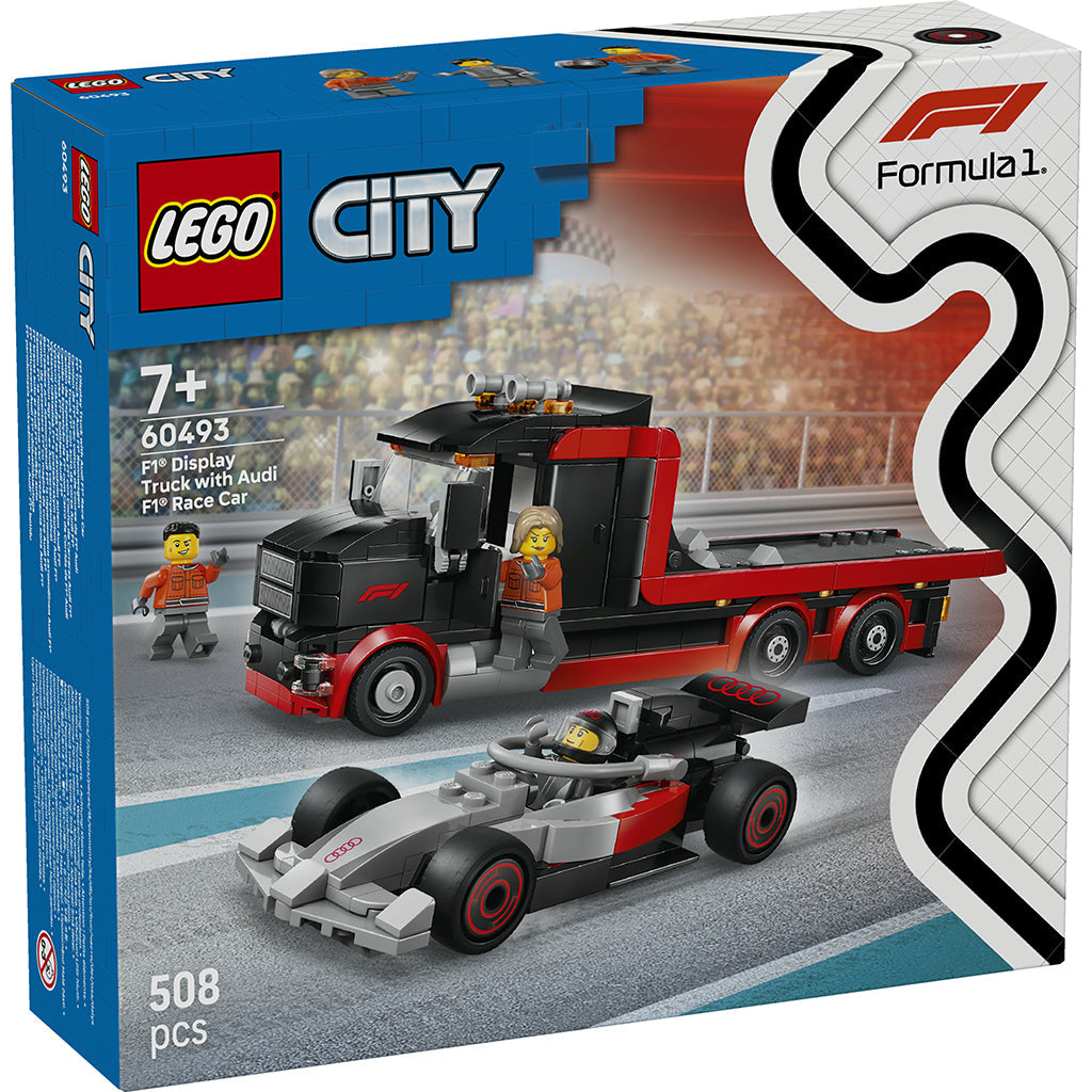 LEGO® City F1®-utstillingstruck med Audi F1®-racerbil