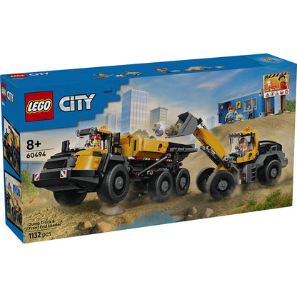 LEGO® City Frontlaster og lastebil med tippelass – Byggesett 60494