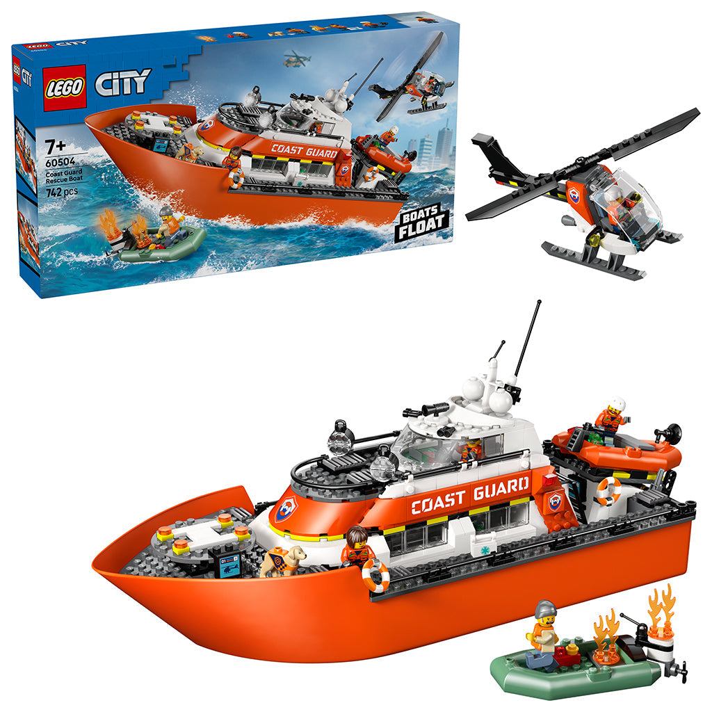 LEGO® City Kystvaktens redningsbåt og helikopter