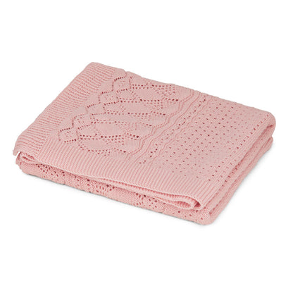 Cam Cam Pointelle babystrikket teppe, Sorbet