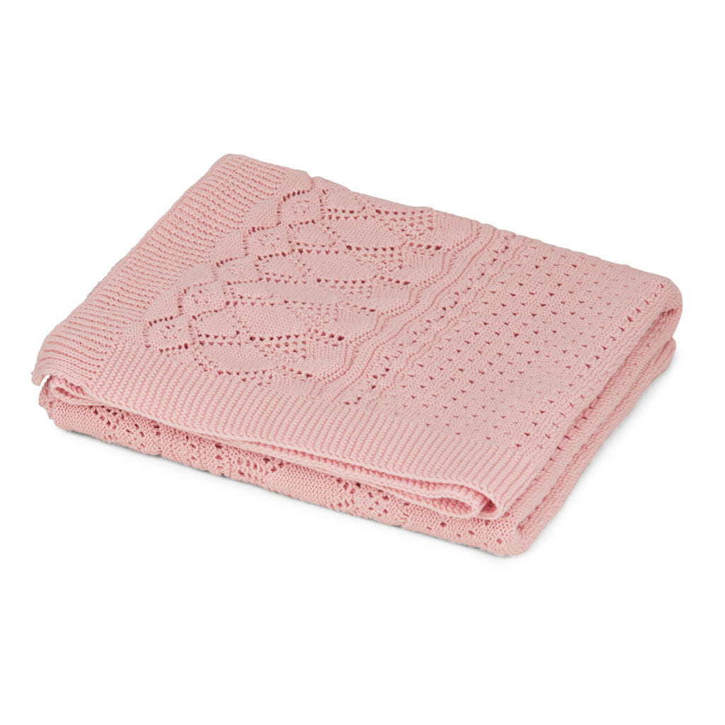 Cam Cam Pointelle baby strikketeppe, sorbet