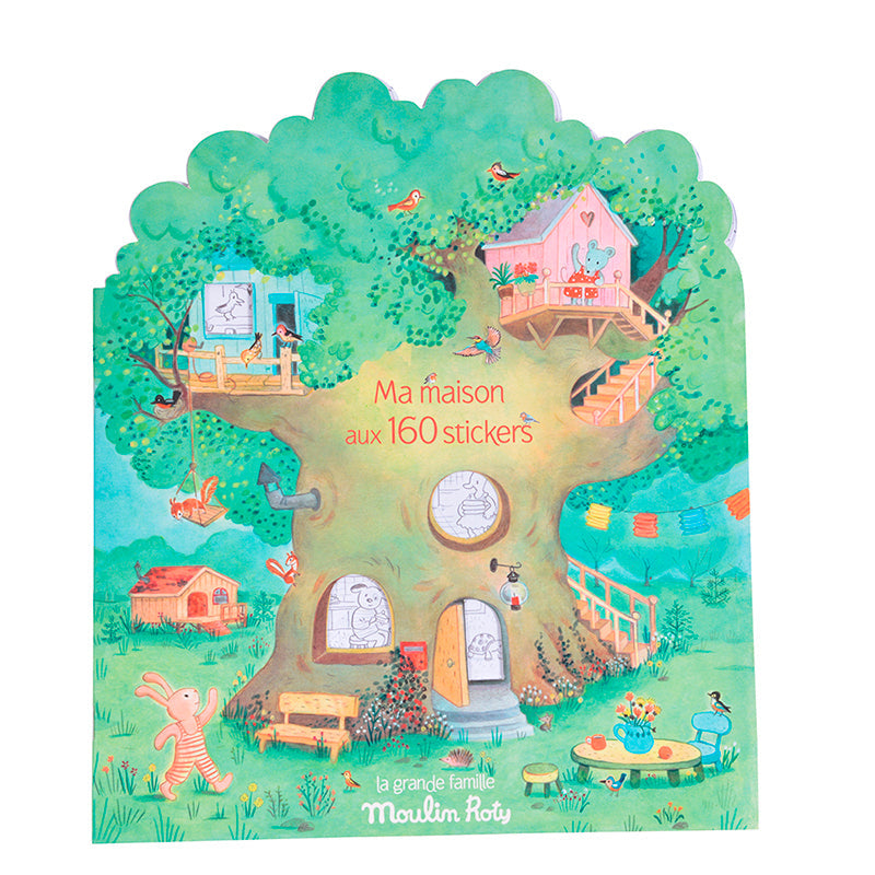 Moulin Roty Male- og klistremerkebok, Tre