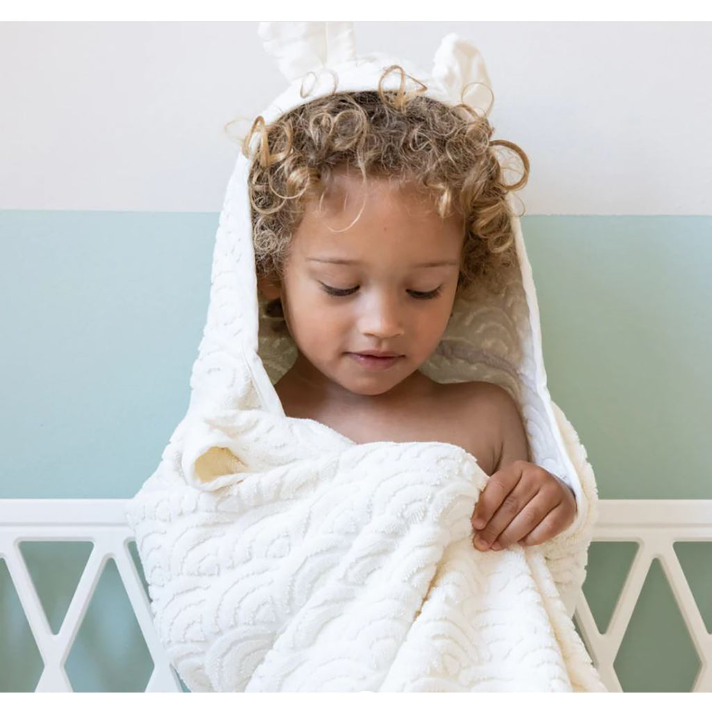 Cam Cam juniorhåndkle med hette og ører, Classic grey