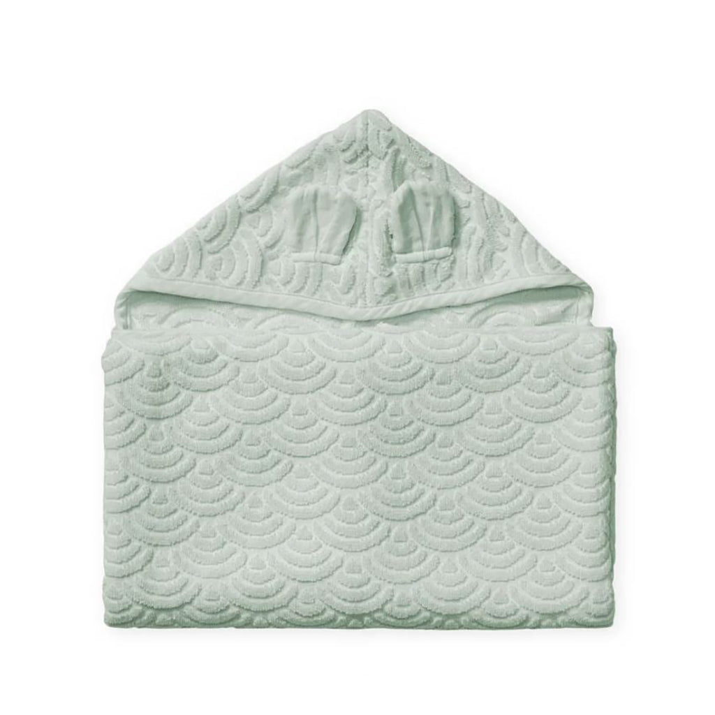 Cam Cam juniorhåndkle med hette og ører, Dusty Green
