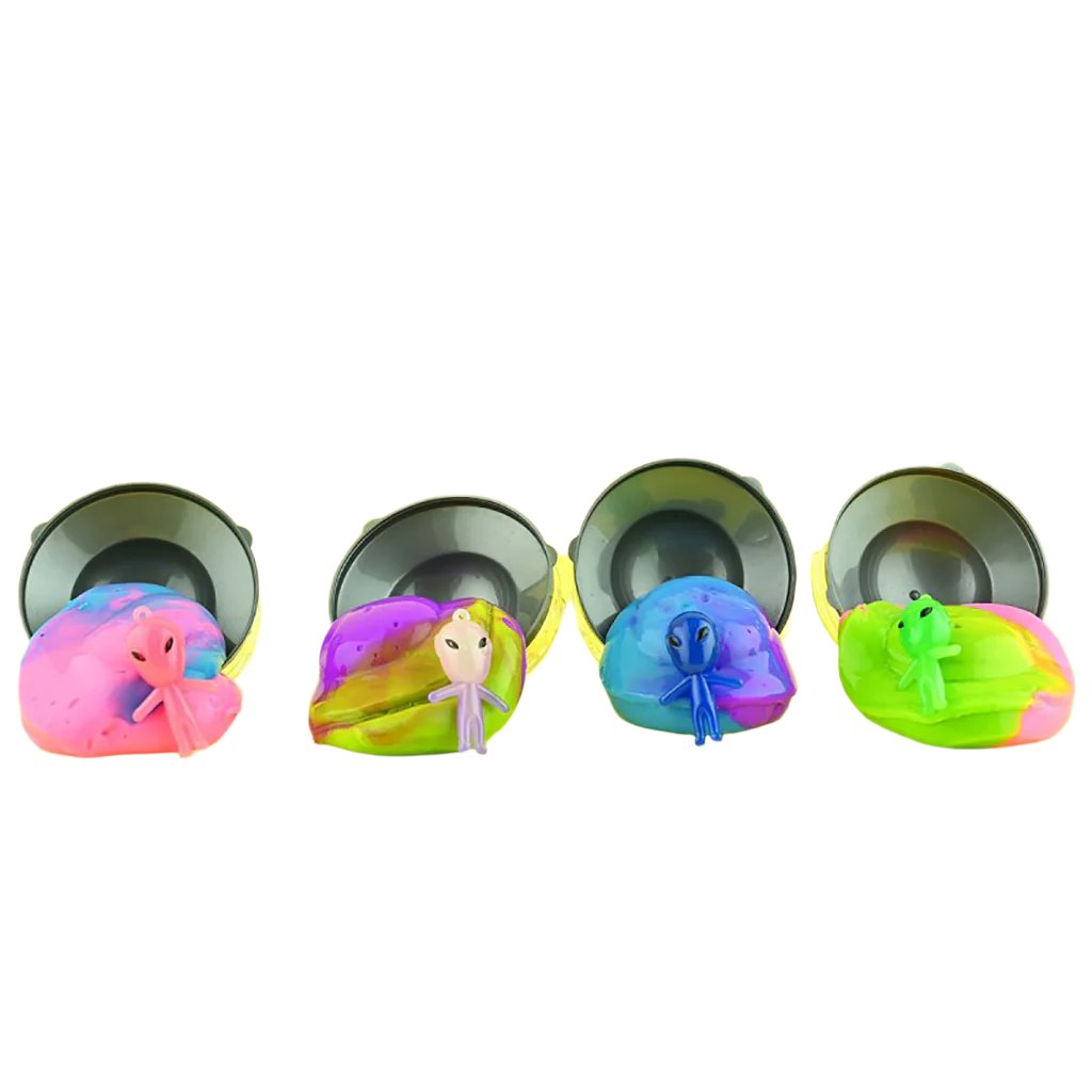 Robetoy Ufo Slim med romvesen, ass. farger - Pris for 1 stk.