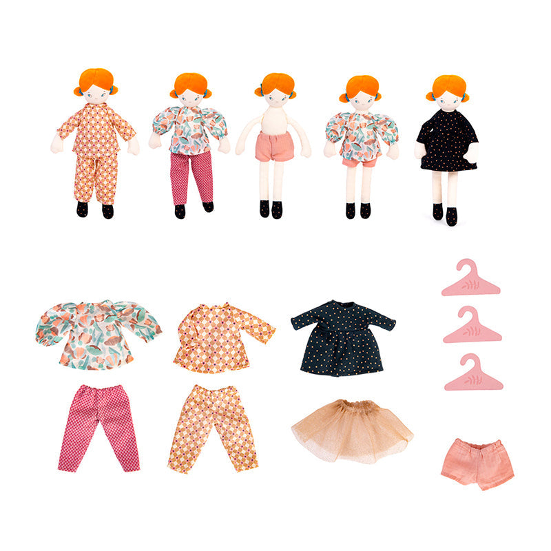 Moulin Roty dukke, Den lille Pariskoffert med filledukke og tøy