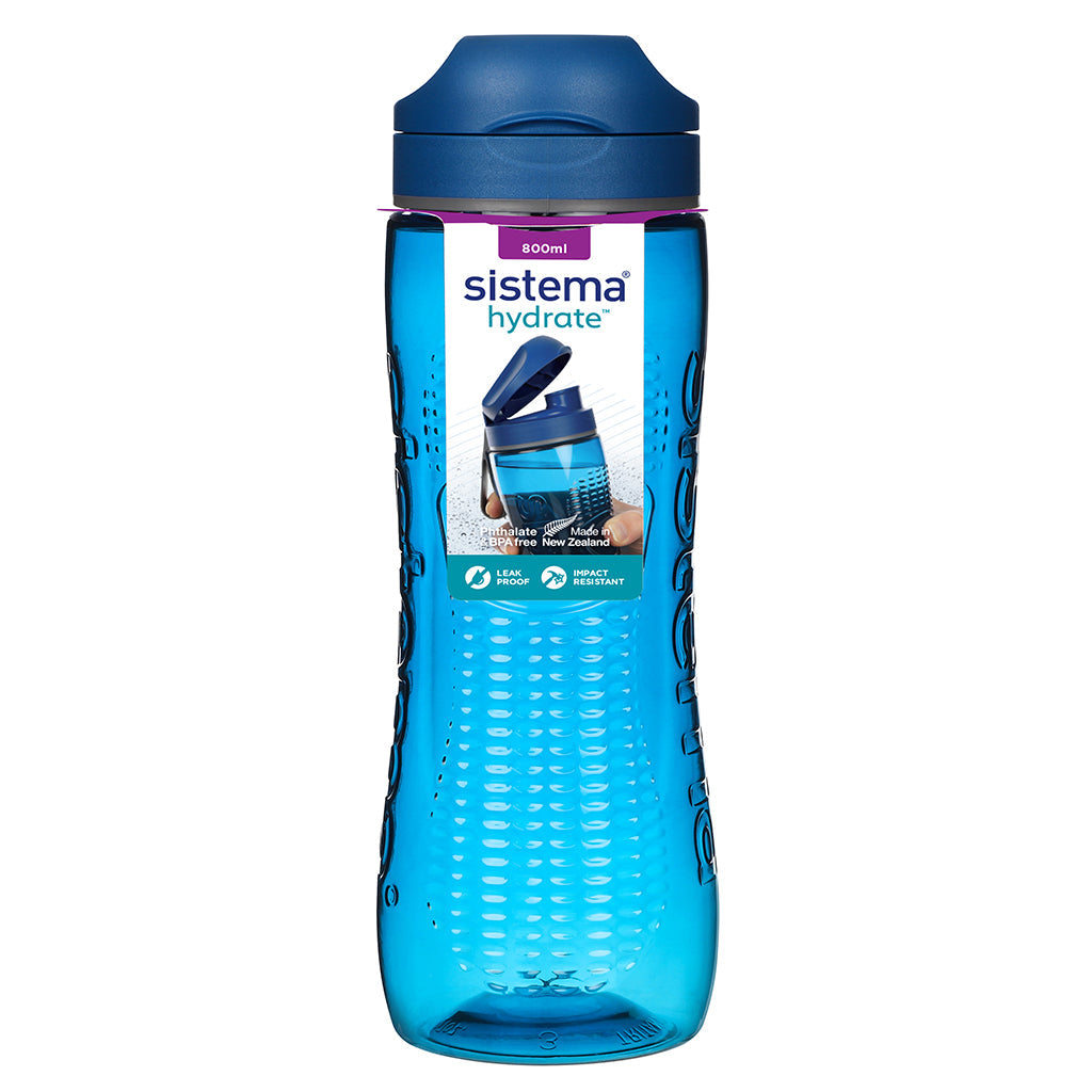 Sistema drikkeflaske til sport, Tritan active, 800 ml - Ocean blue