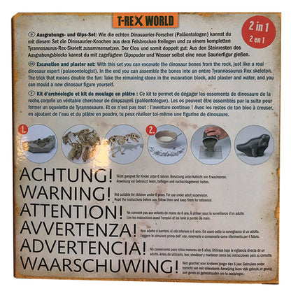 T-Rex Gipssett, Støp - hak ut - finn - samle et dinosaurskjelett