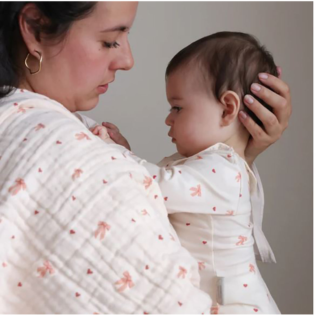 Cam Cam muslinteppe til baby, økologisk, GOTS - Bows