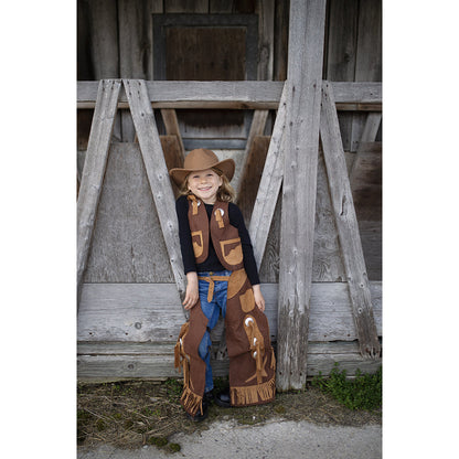Great Pretenders Cowboyvest og bukser - Str. 5-6 år