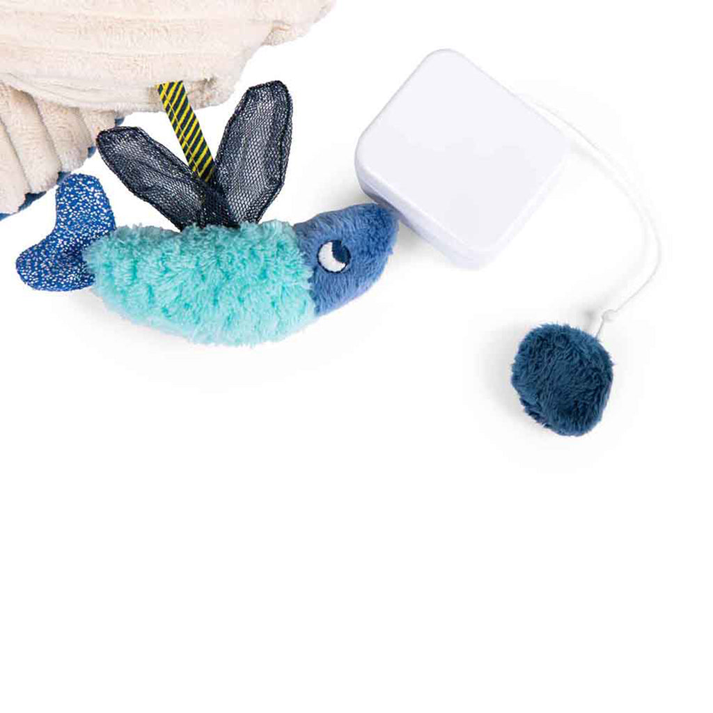 Moulin Roty Tøydyr med spilldåse, Hval - 29 cm