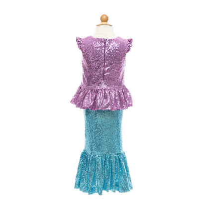 Great Pretenders utkledningssett, Havfrue skjørt og topp, Sequins Sparkle - Str. 5-6 år