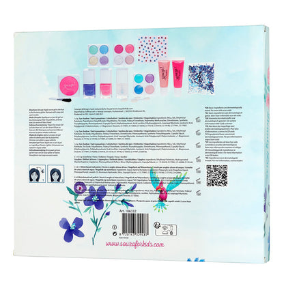 Souza sminkesett for barn, Beauty Luxe - Blå/sølv hårglitter