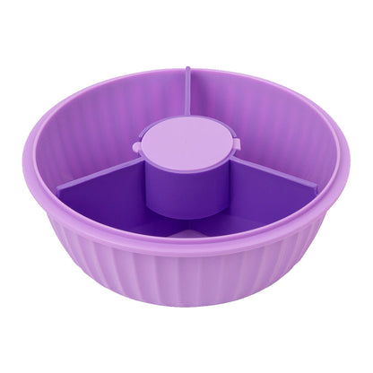 Lilla Yumbox Poke Bowl med skillevægge og dressingrum