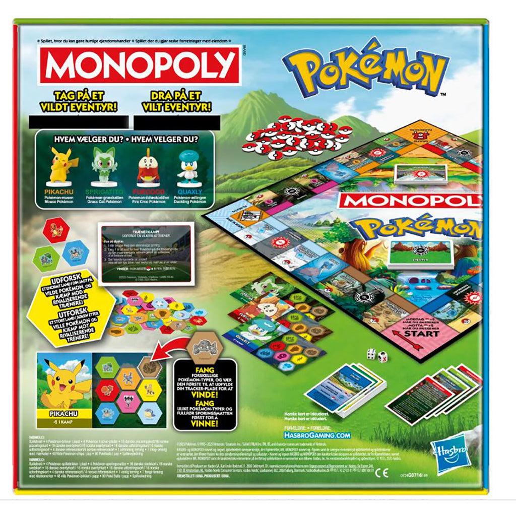 Hasbro Monopoly Pokemon DK/NO