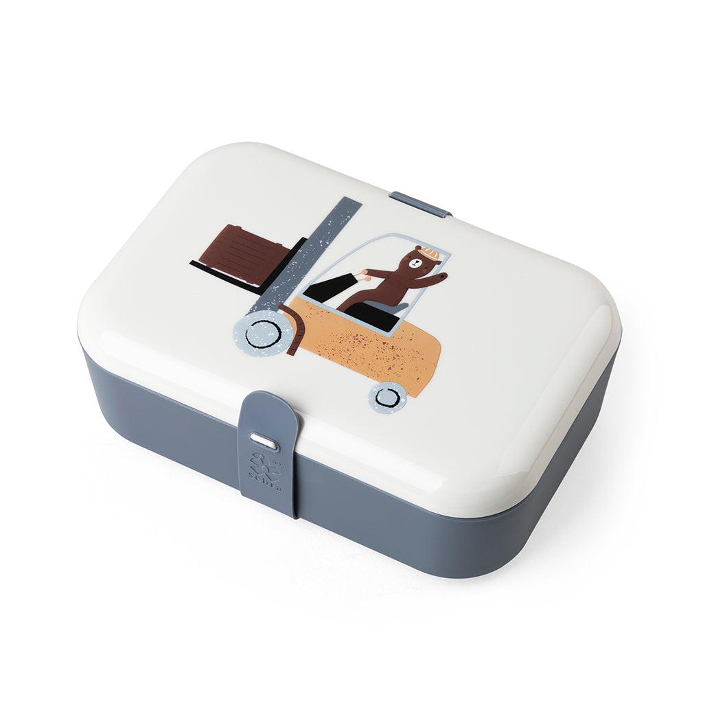 Sebra matboks m. skillerum og silikonestrop, Busy Builders