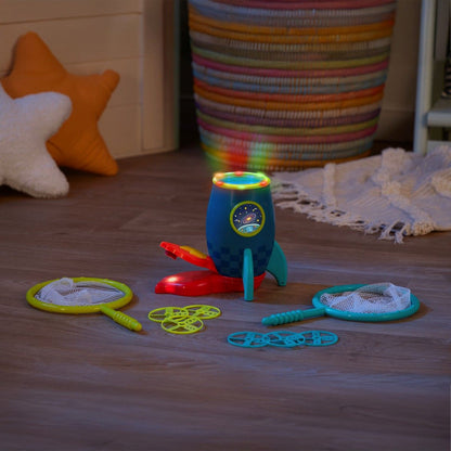 B Toys Raket med utskyting, grip-skiver med racket