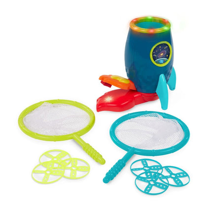 B Toys Raket med utskyting, grip-skiver med racket