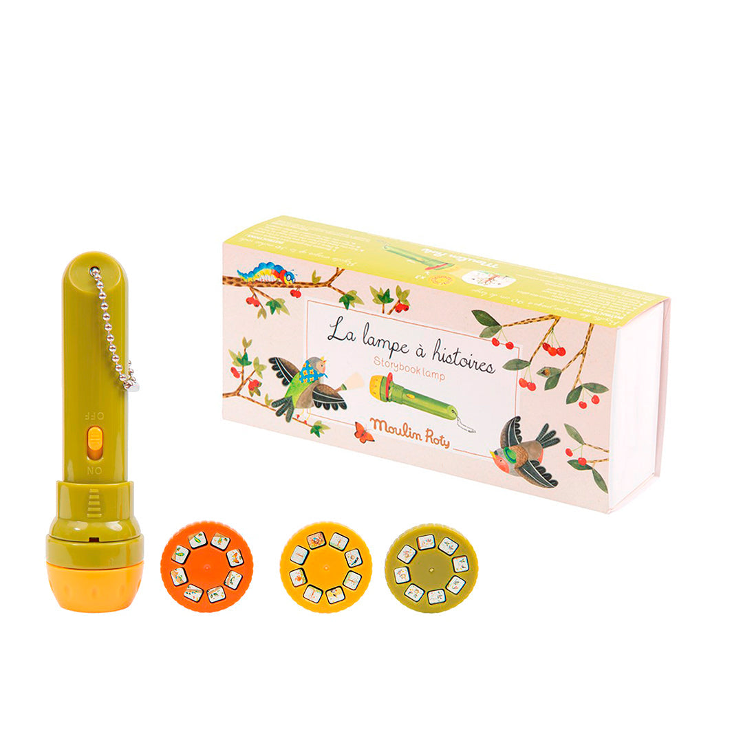 Moulin Roty skyggespill med lykt, Fortell en historie - Insekter, fugler og dyr