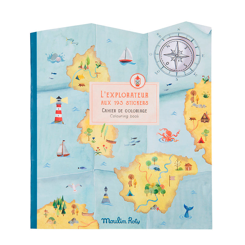Moulin Roty Male- og klistremerkebok, Opplev verden