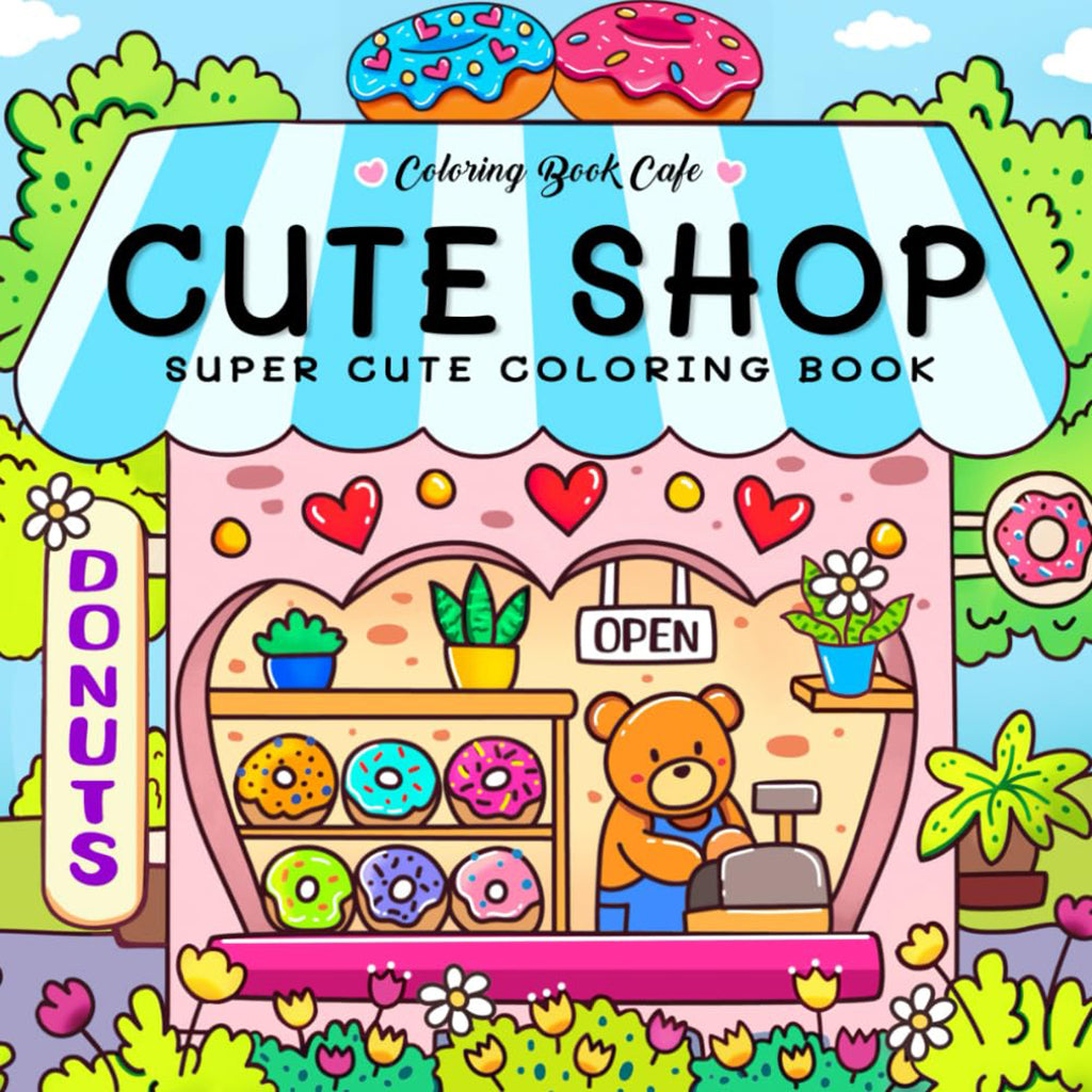 Cute Shop, Cozy coloring - fargebok