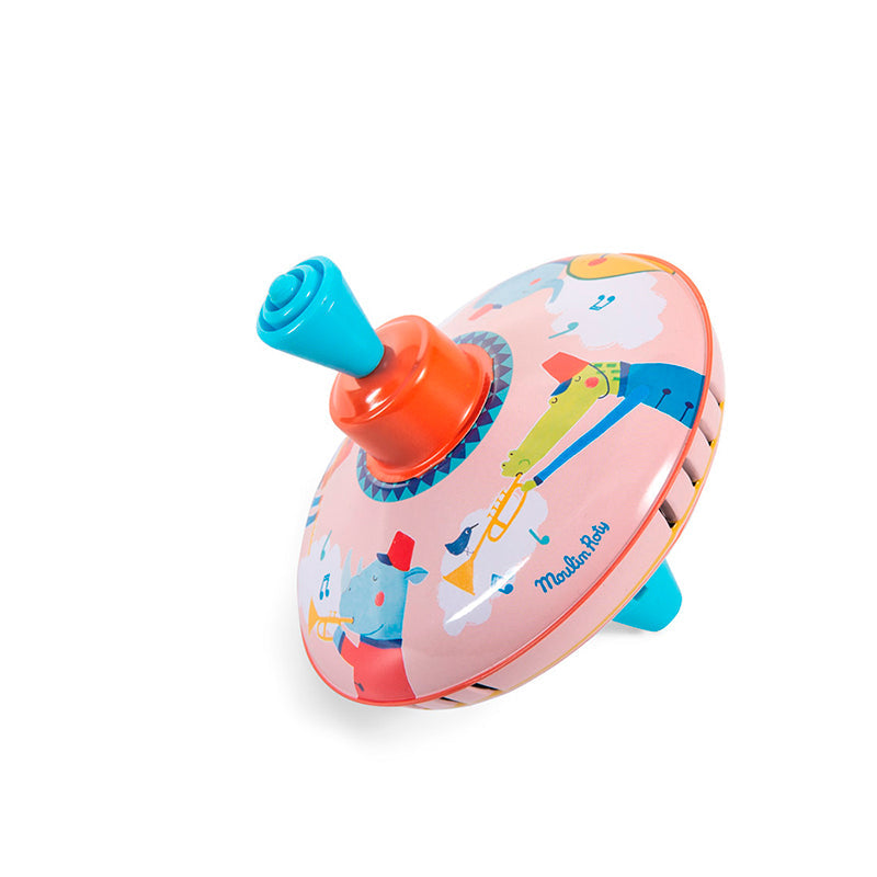 Moulin Roty Snurrebass i metall, liten - Musikktog