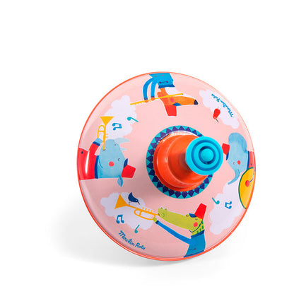 Moulin Roty Snurrebass i metall, liten - Musikktog