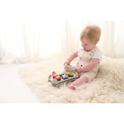 Tolo, hammerbrett og puttekasse i ett