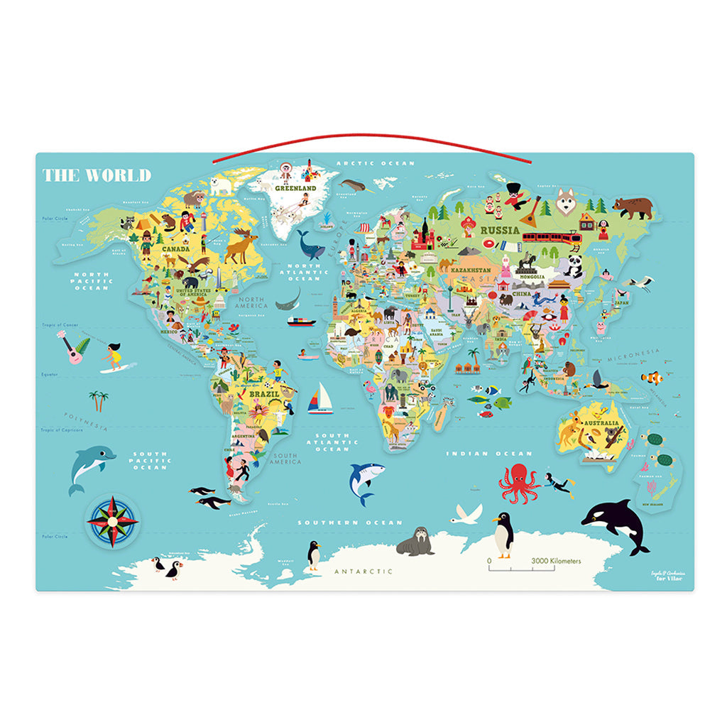 Vilac magnetisk verdenskart - Engelsk versjon av Ingela P. Arrhenius