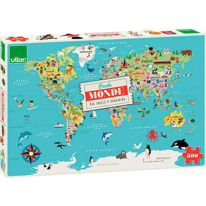 Vilac puslespill, Verden - 500 brikker