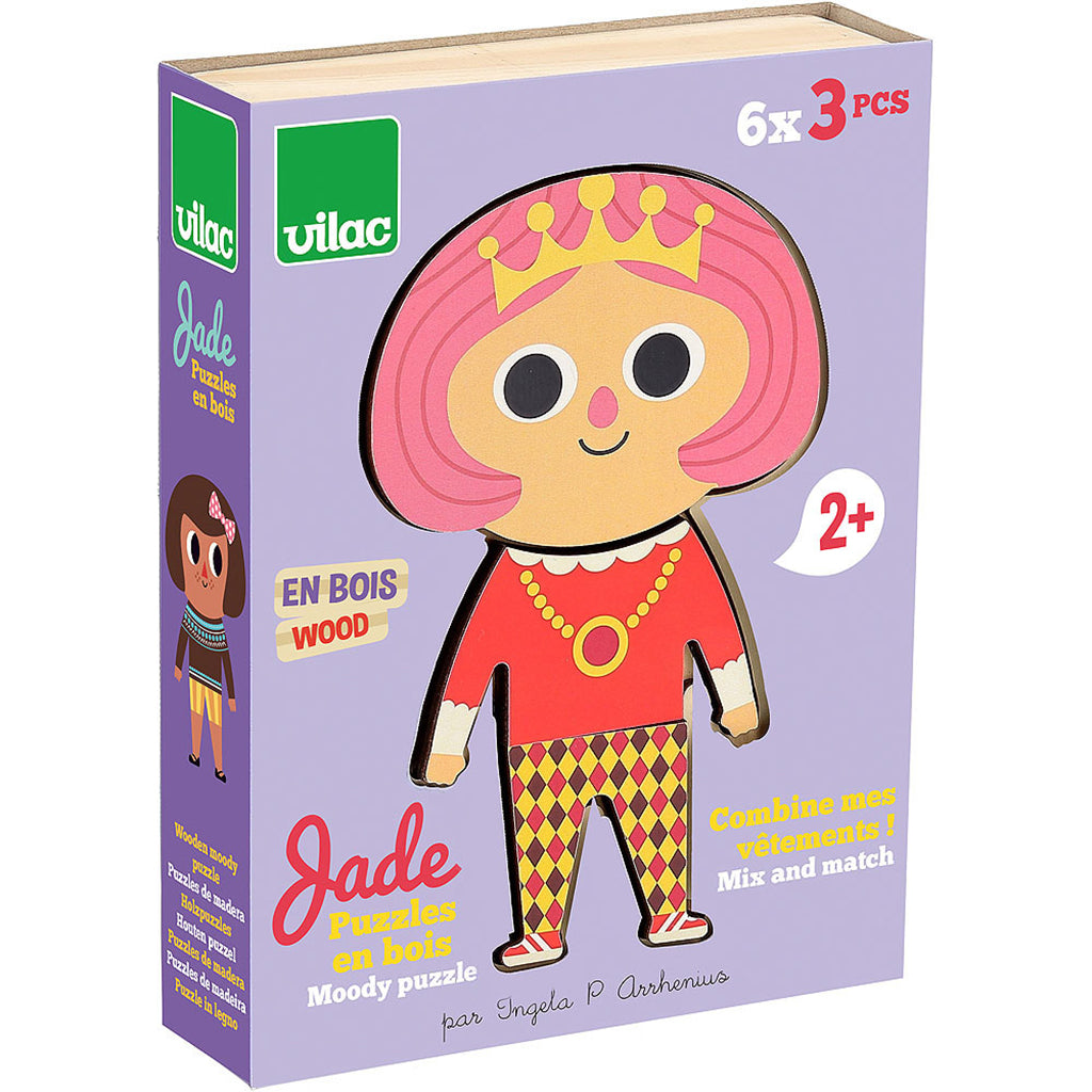 Vilac trepuslespill, 6 x 3 brikker - Jane av Ingela P Arrhenius