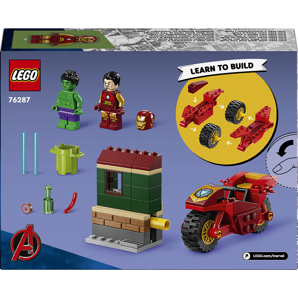 LEGO® Marvel Super Heroes, Iron Man med motorsykkel og Hulk