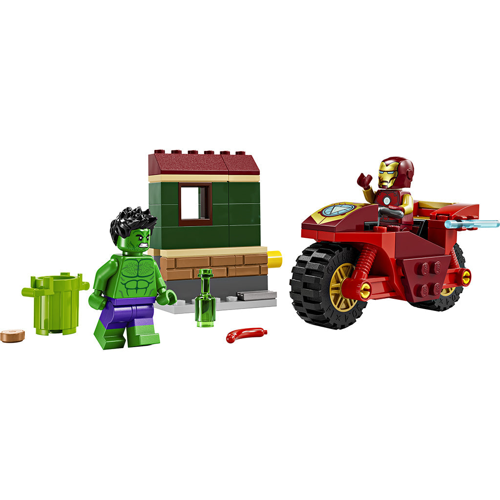 LEGO® Marvel Super Heroes, Iron Man med motorsykkel og Hulk
