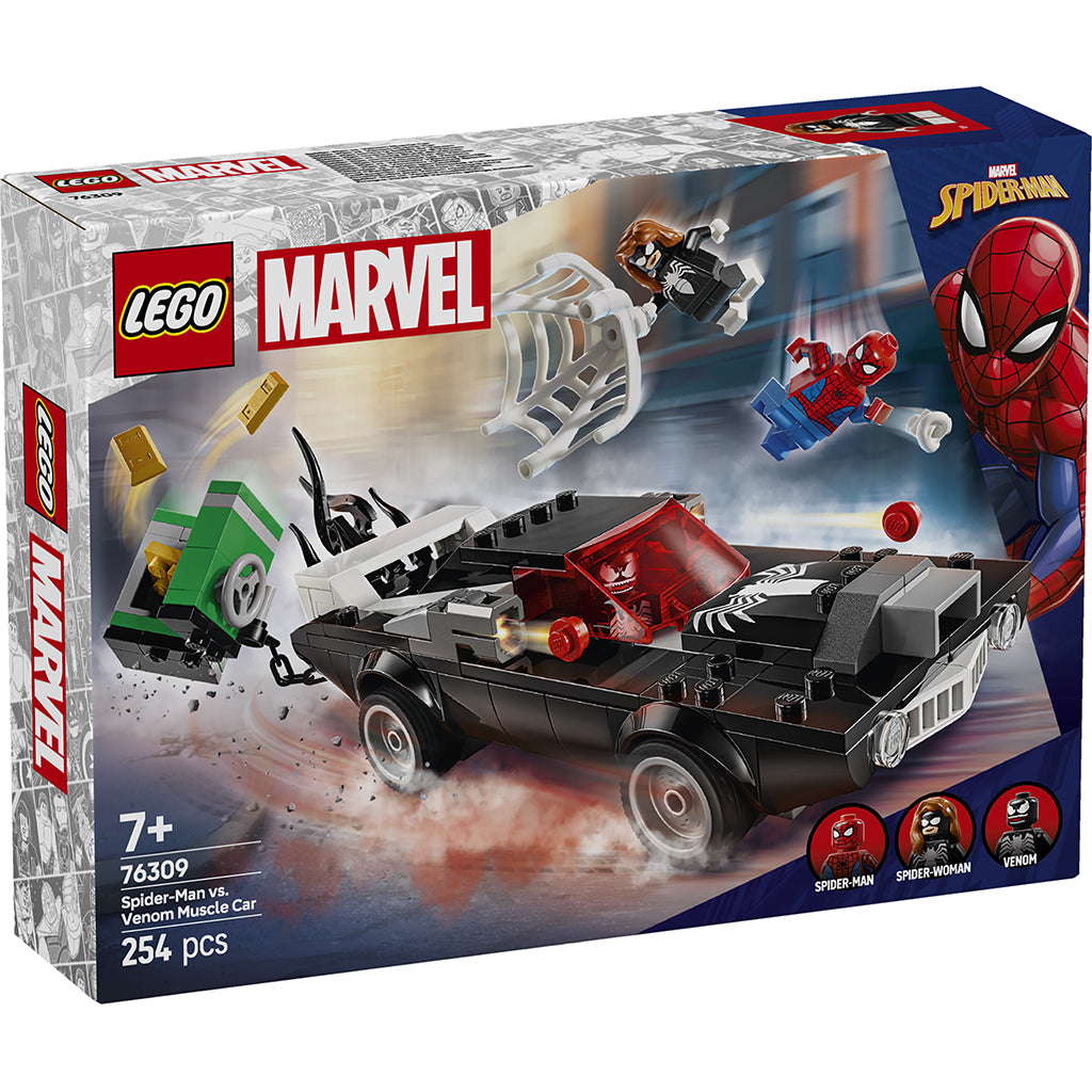 LEGO Super Heroes Marvel Spider-Man mod Venom-muskelbil kassesidebillede