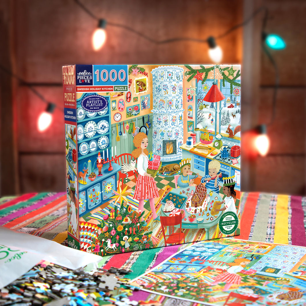eeBoo Puslespill 1000 brikker, Swedish Holiday Kitchen