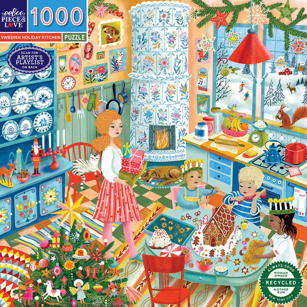 eeBoo Puslespill 1000 brikker, Swedish Holiday Kitchen