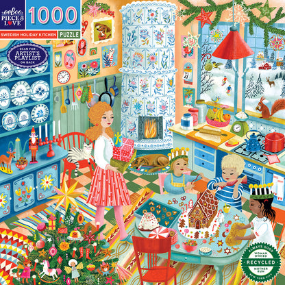 eeBoo Puslespill 1000 brikker, Swedish Holiday Kitchen