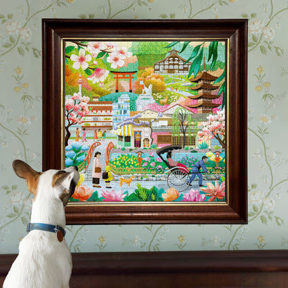 eeBoo - Puslespill 1000 brikker - Årstider i Kyoto